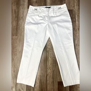 White Cropped Pants, Size 8